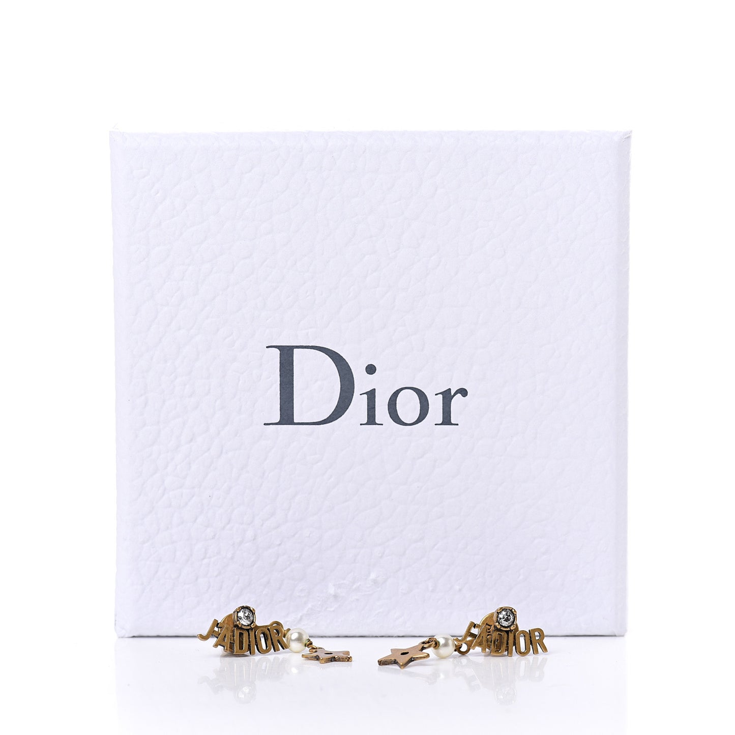 Metal J'Adior Star Pearl Earrings Aged Gold