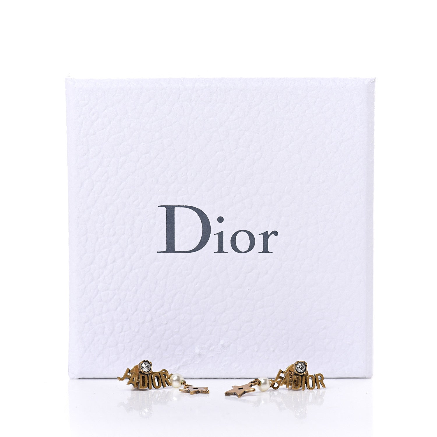 Christian Dior Metal J'Adior Star Pearl Earrings Aged Gold 5 of 5