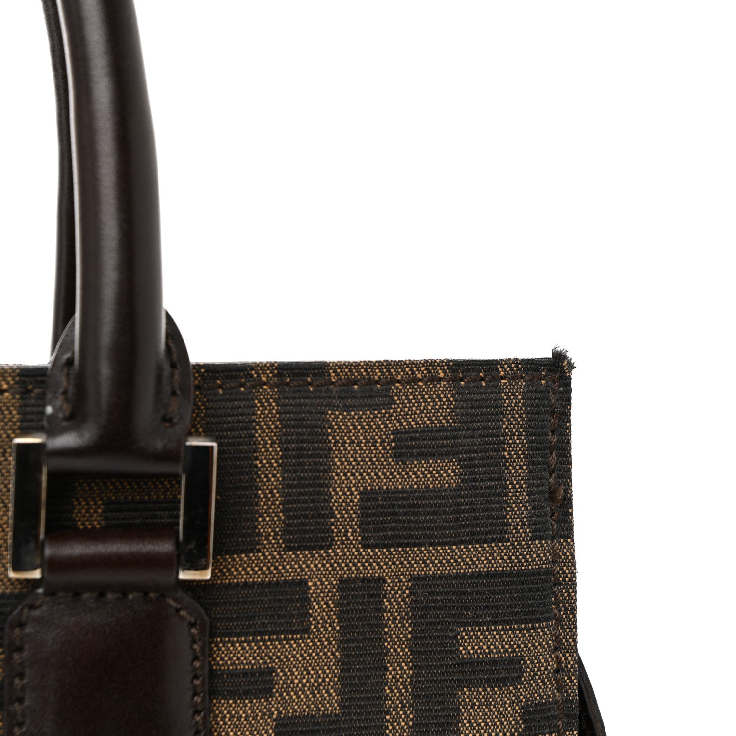Fendi Zucca Top Handle Vertical Tote Tobacco 10 of 15