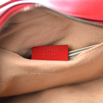 Gucci Calfskin Matelasse Small GG Marmont Chain Shoulder Bag Hibiscus Red 6 of 10