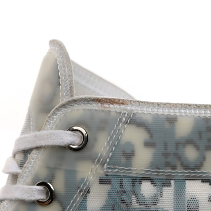Christian Dior Technical Canvas Oblique Pixel Mens B23 High Top Sneakers 42 Beige Blue 9 of 10