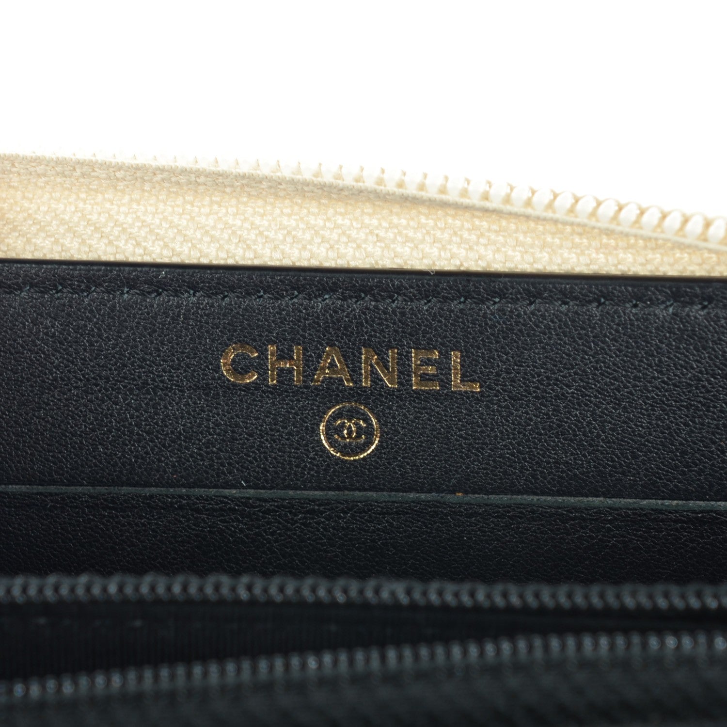 Chanel Lambskin Boy Zip Around Wallet Black Gold 5 of 8