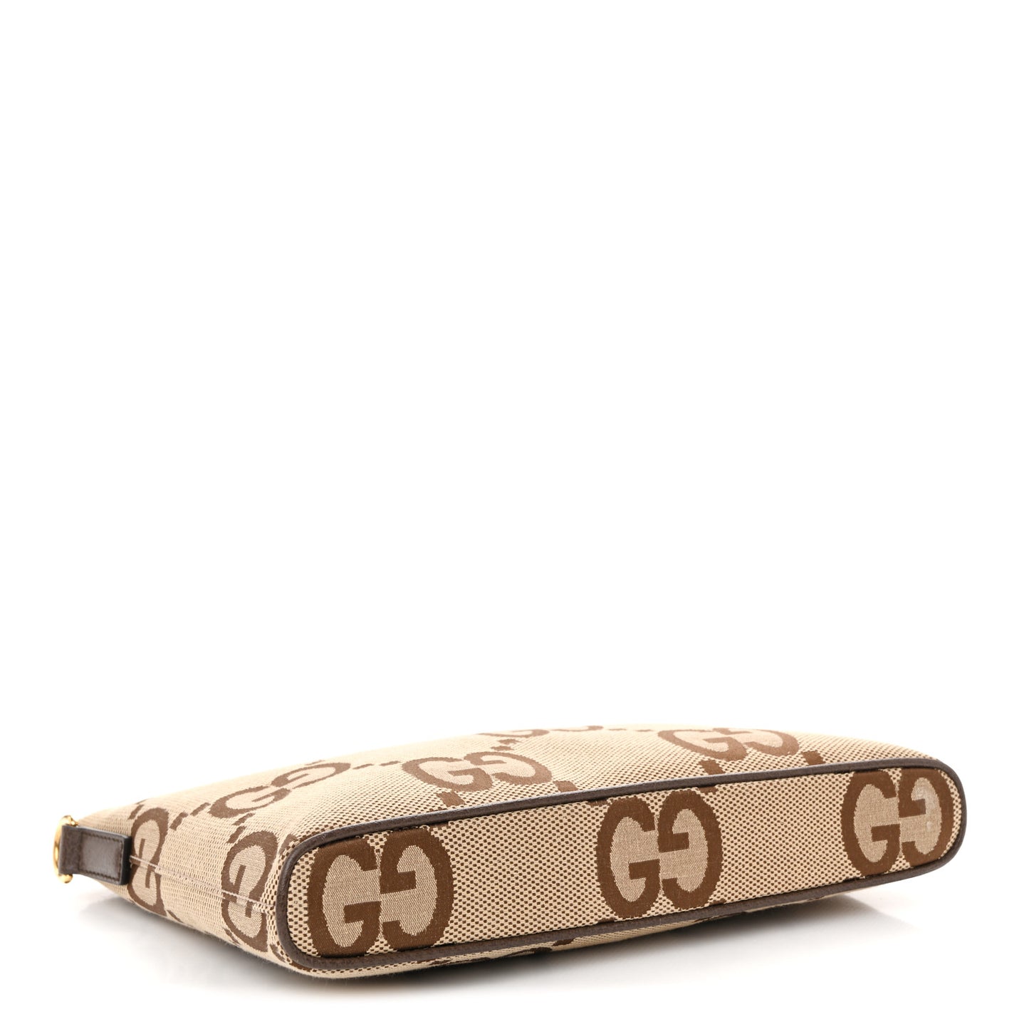 Monogram Jumbo GG Textured Dollar Calfskin Web Wristlet Messenger Bag Camel Ebony New Acero Camel Ebony New Acero