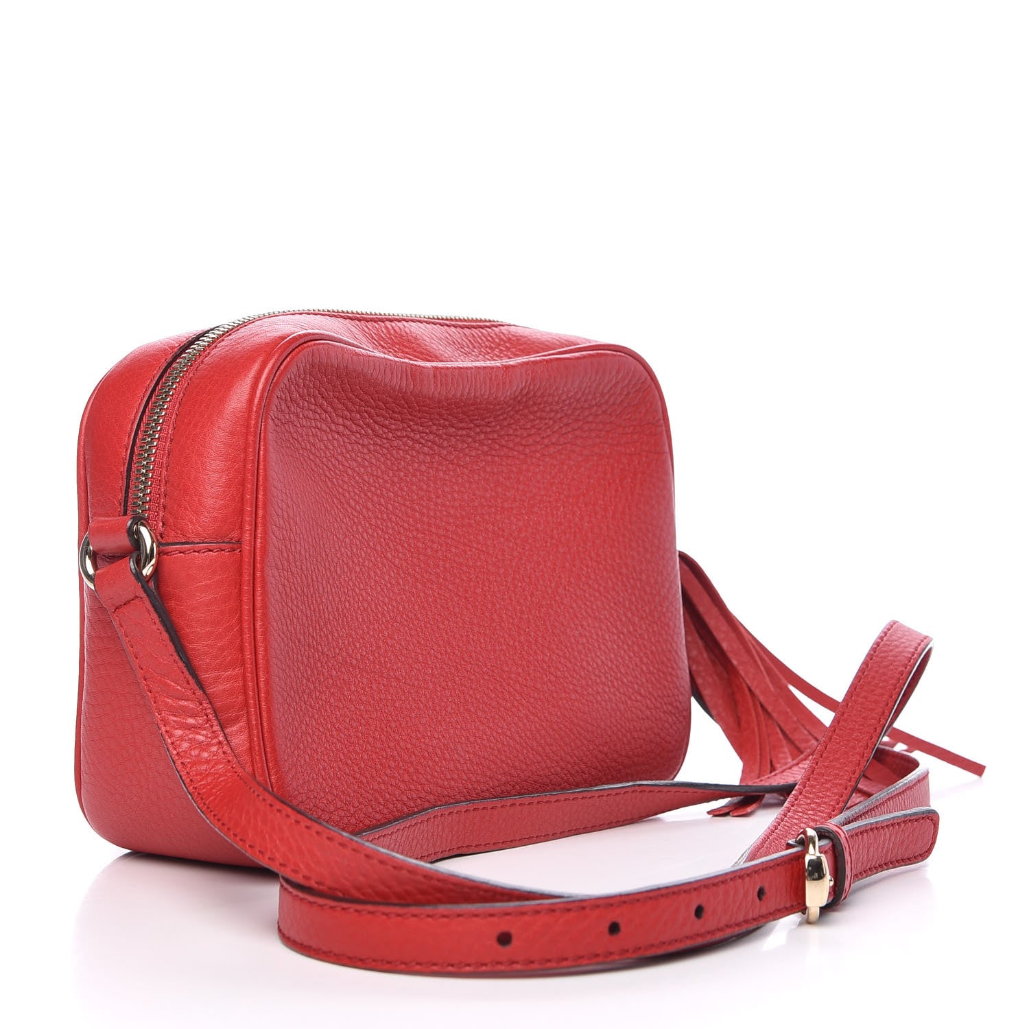 Gucci Pebbled Calfskin Small Soho Disco Bag Tabasco Red 3 of 9