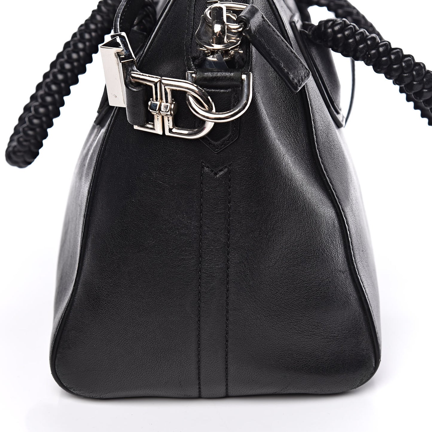 Calfskin Braid Small Antigona Black