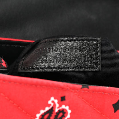 Saint Laurent Cotton Bandana Y Quilted Monogram Toy Loulou Crossbody Bag Red 7 of 16