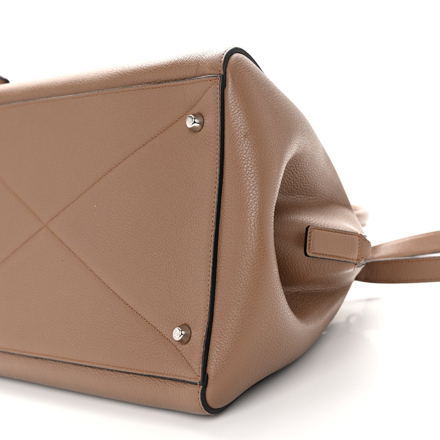 Textured Calfskin Small Incognito Satchel Tan