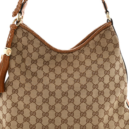 Gucci Monogram Medium Marrakech Hobo Camel 8 of 12