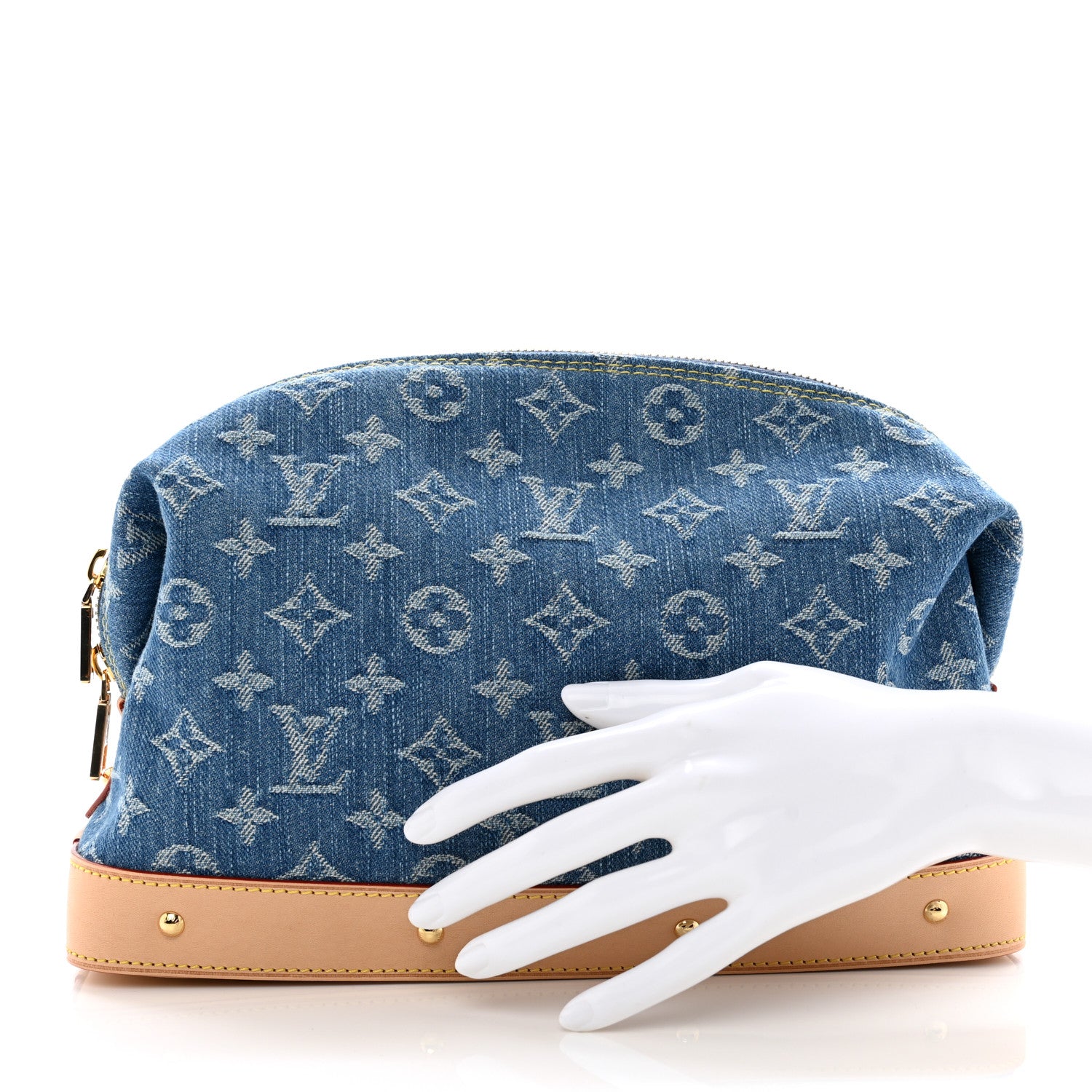 Louis Vuitton Monogram Denim Pochette Cosmetique GM Denim Blue 2 of 6