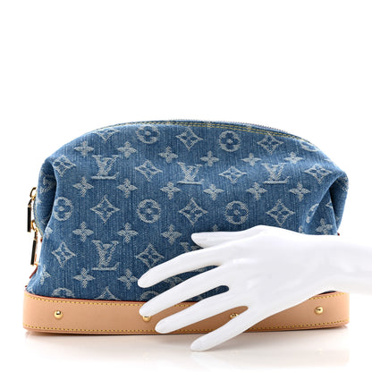 Louis Vuitton Monogram Denim Pochette Cosmetique GM Denim Blue 2 of 6