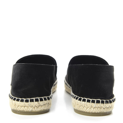Chanel Velvet Logo Espadrilles 39 Black 6 of 8