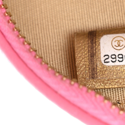 Chanel Lambskin Quilted Round Pearl Crush Clutch With Chain Pink 7 of 10