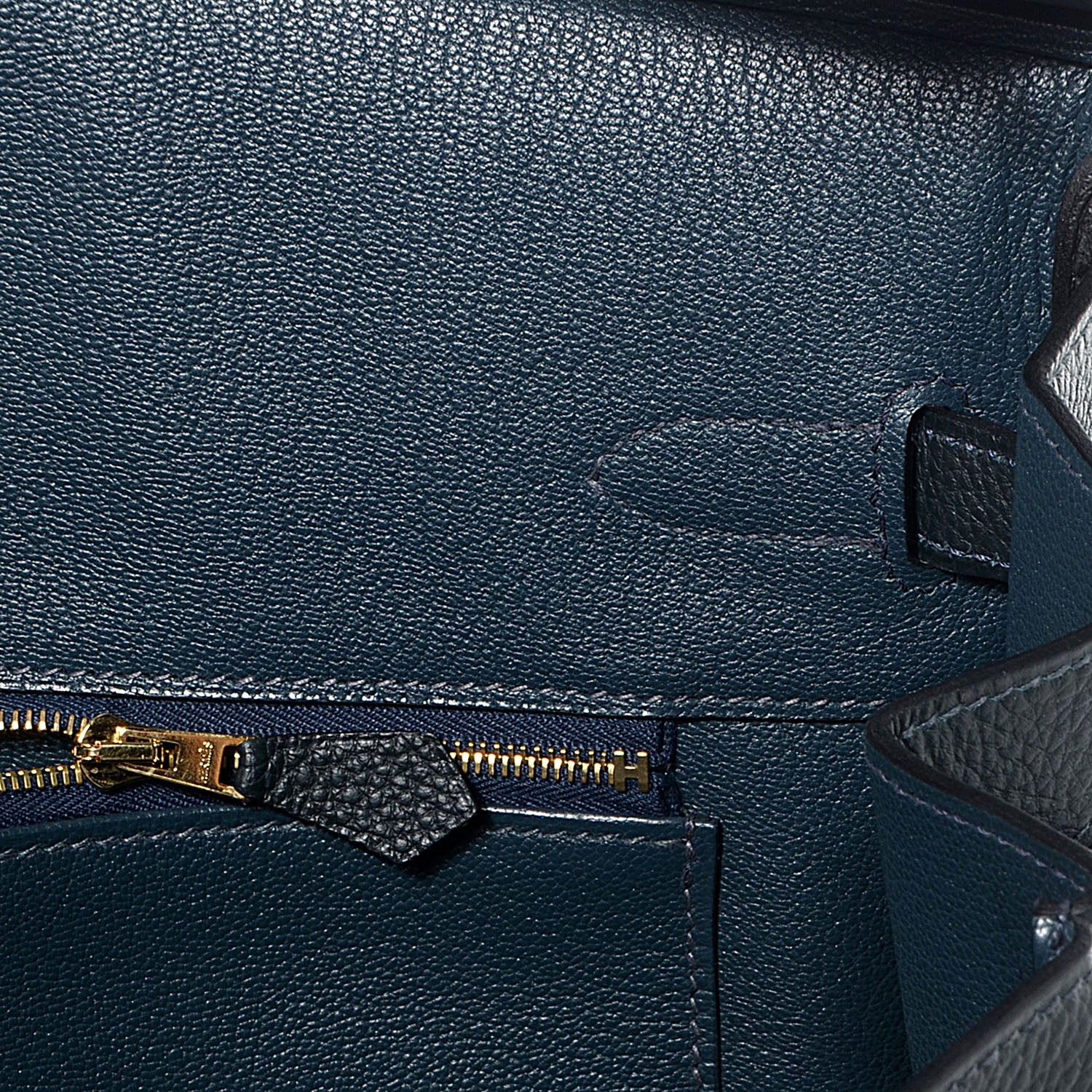 Hermes Togo Birkin 35 Bleu Ocean 7 of 25