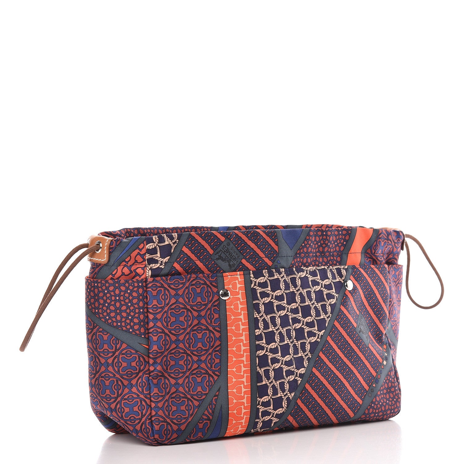 Hermes Silk Carre en Cravates Fourbi 25 MM Pouch Ocean Bleu 3 of 6