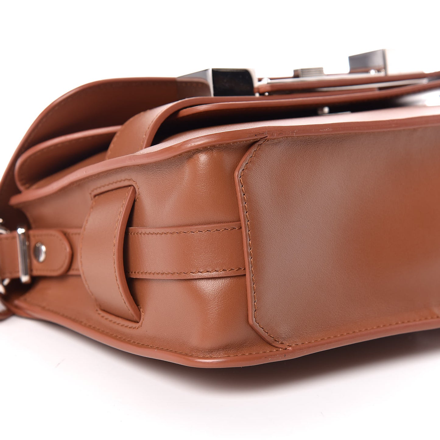 Smooth Calfskin Mini PS11 Classic Shoulder Bag Caramel