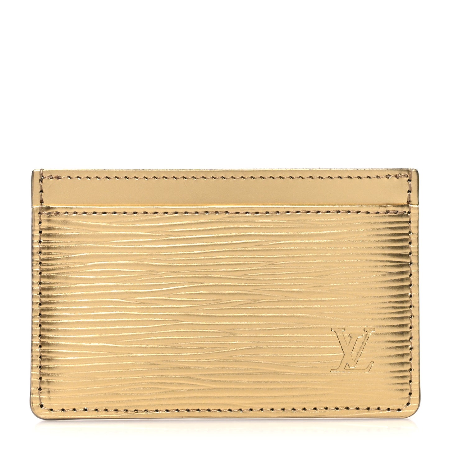 Epi Card Holder Gold