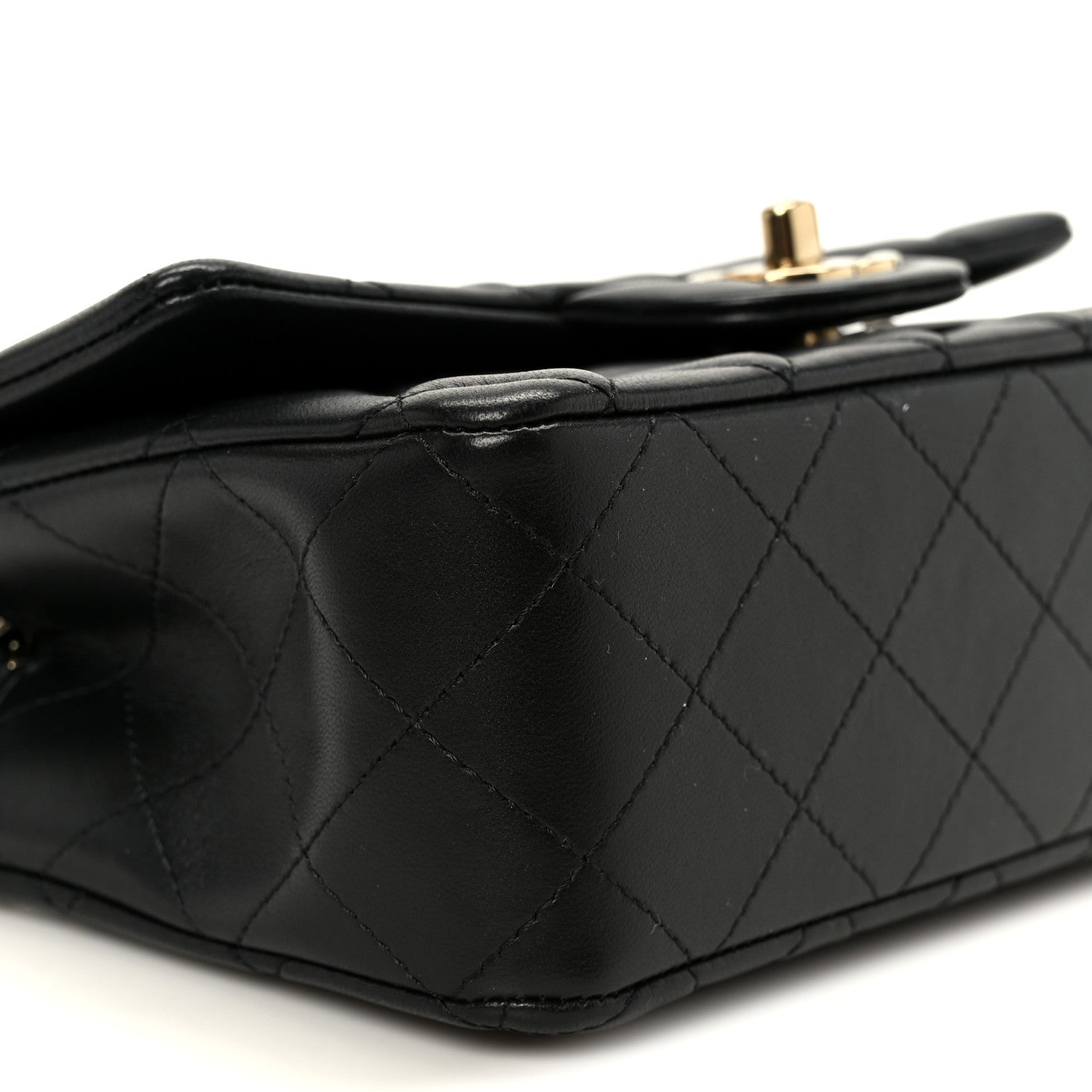 Chanel Lambskin Quilted Mini Rectangular Flap Black 10 of 12