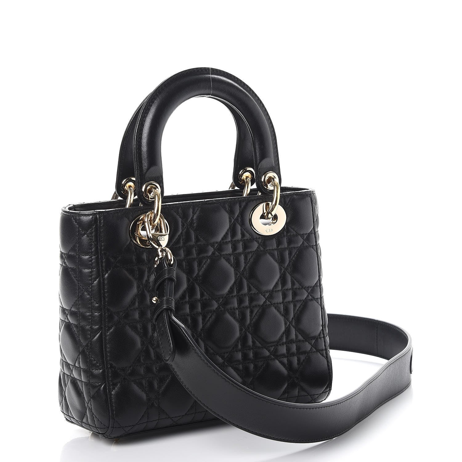 Christian Dior Lambskin Cannage Small Lucky Badges My Lady Dior Black 4 of 11