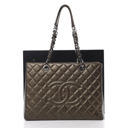 Chanel Metallic Caviar Quilted Grand Shopping Tote GST Bronze 11 of 11