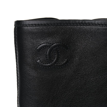 Chanel Calfskin Quilted CC Boots 36 Black 11 of 11