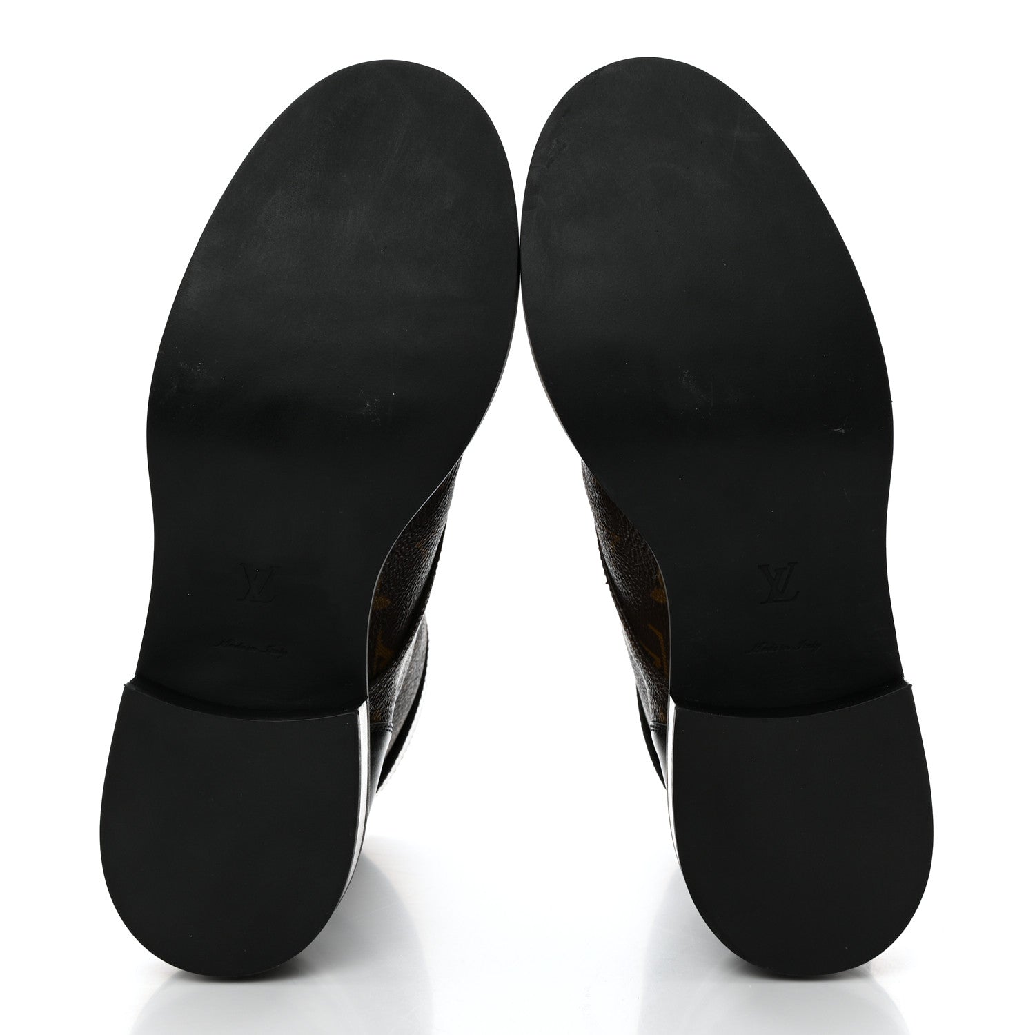 Louis Vuitton Calfskin Monogram Wonderland Flat Ranger Boots 38 Black 5 of 9