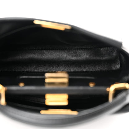 Fendi Nappa Mini Peekaboo Iconic Satchel Black 5 of 11