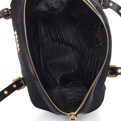 Prada Tessuto Nylon Jacquard Logo Tote Nero Black 5 of 8