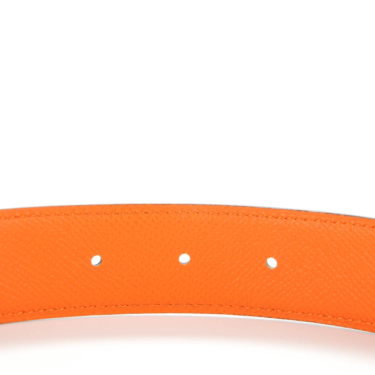 Hermes Swift Epsom 32mm Belt Strap 80 Black Orange 3 of 5