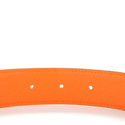 Hermes Swift Epsom 32mm Belt Strap 80 Black Orange 3 of 5