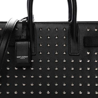 Saint Laurent Calfskin Studded Nano Sac De Jour Black 8 of 13