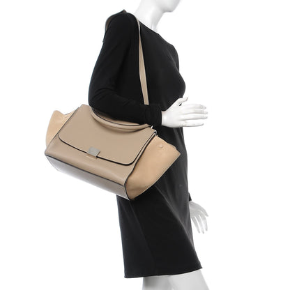 Celine Drummed Calfskin Suede Small Trapeze Dune 3 of 8