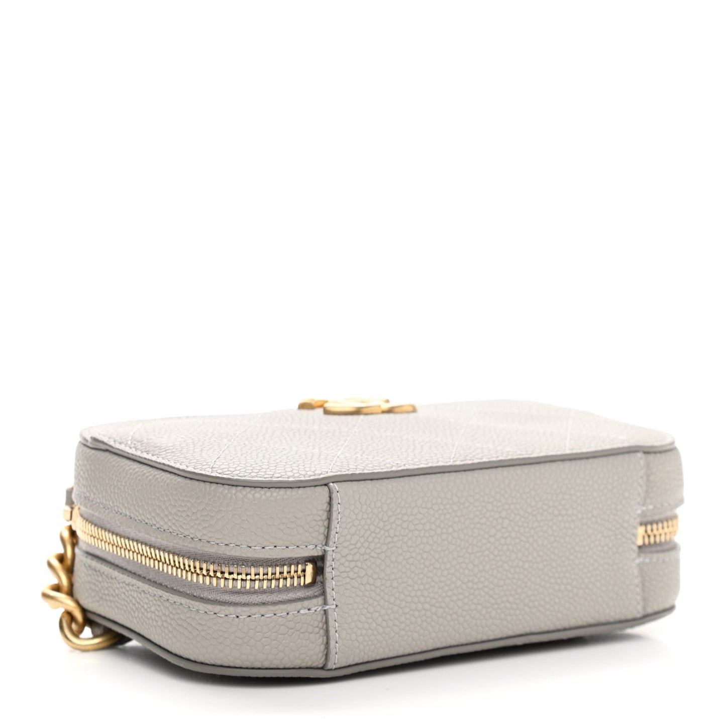 Caviar Stitched Waist Bag Light Grey
