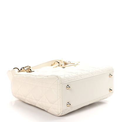 Christian Dior CHRISTIAN DIOR Lambskin Cannage Small My ABCDior Lady Dior White 4 of 9
