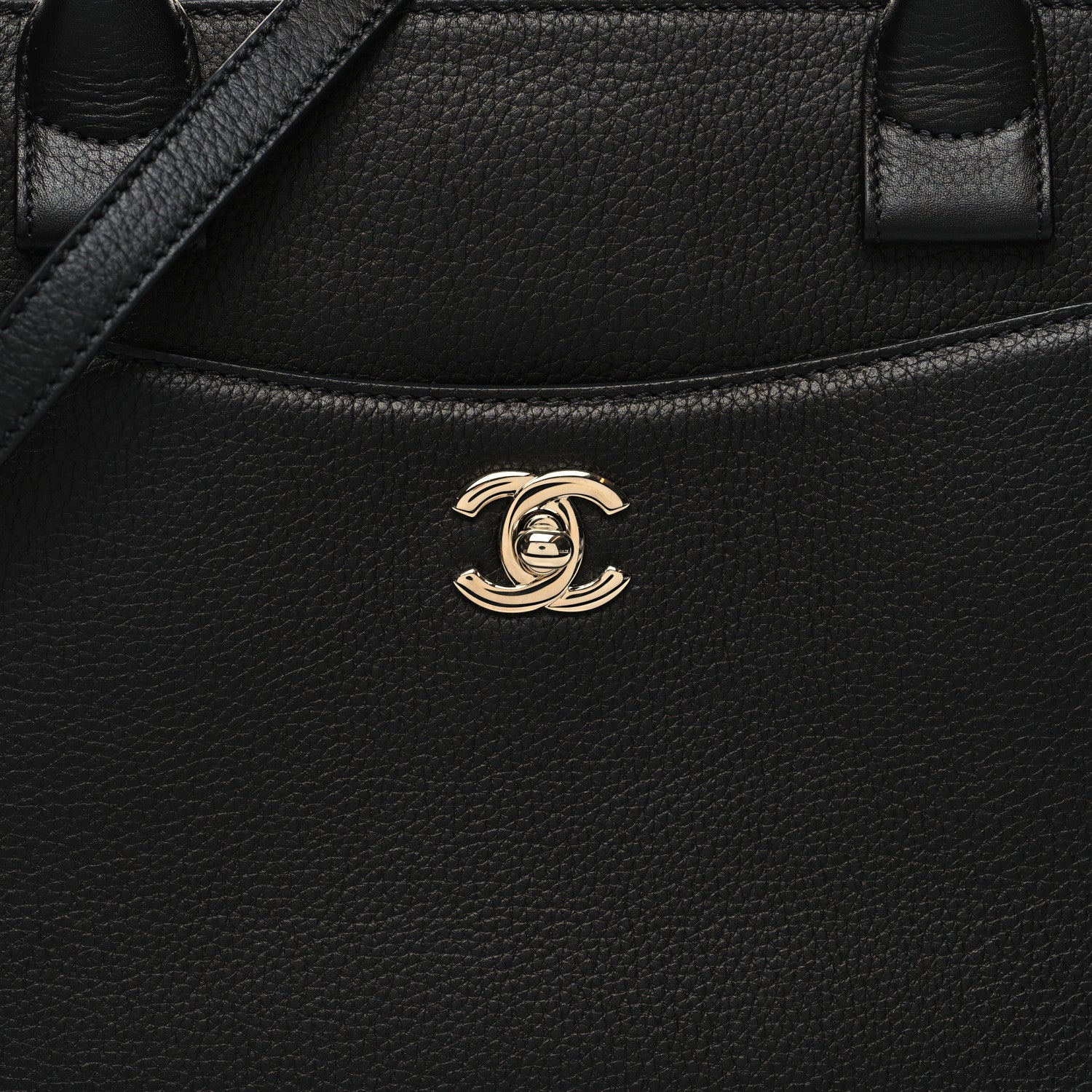 Chanel Grained Calfskin Small Neo Executive Shopper Tote Black 9 of 12