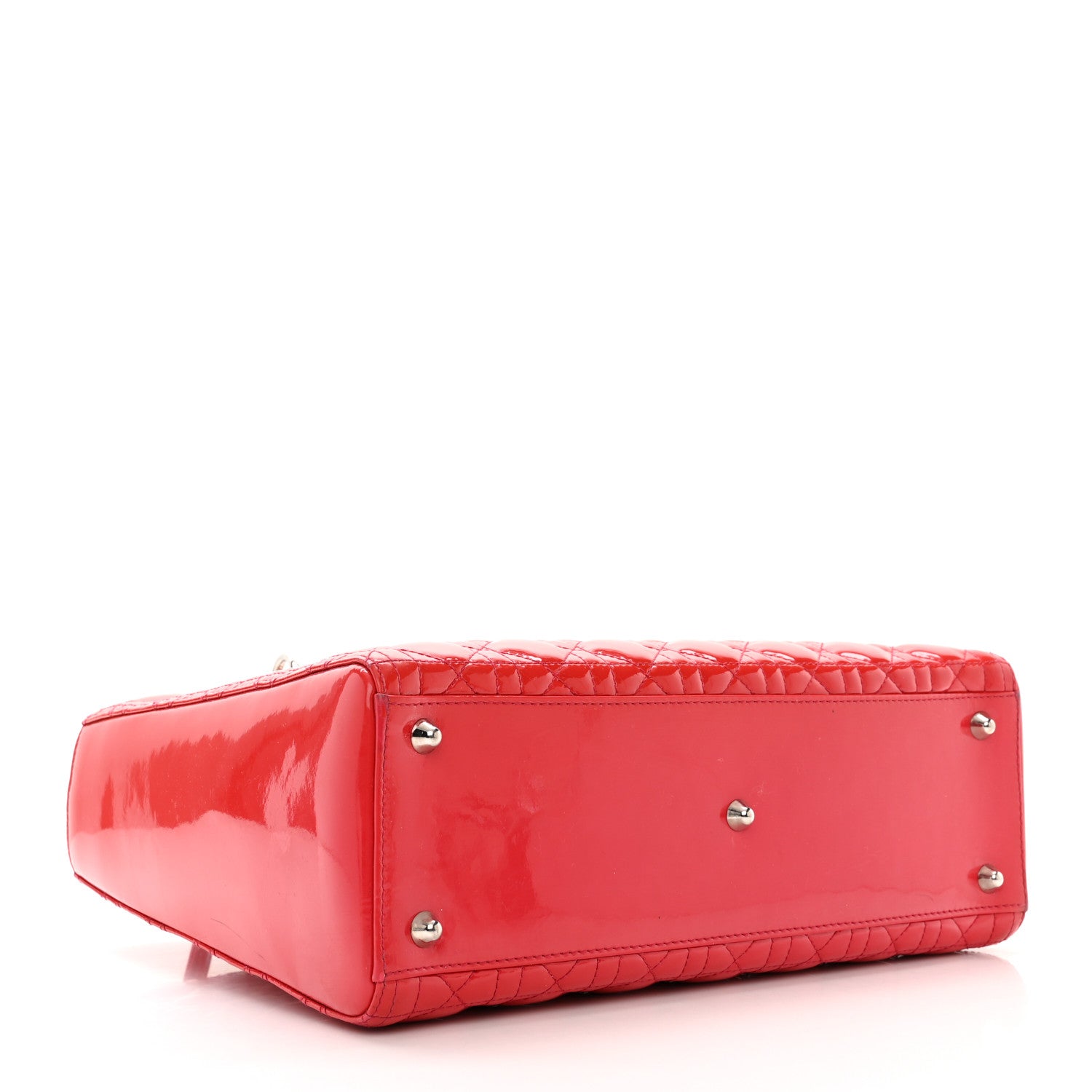 Christian Dior Patent Cannage Large Lady Dior Red 4 of 10