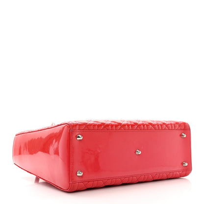 Christian Dior Patent Cannage Large Lady Dior Red 4 of 10