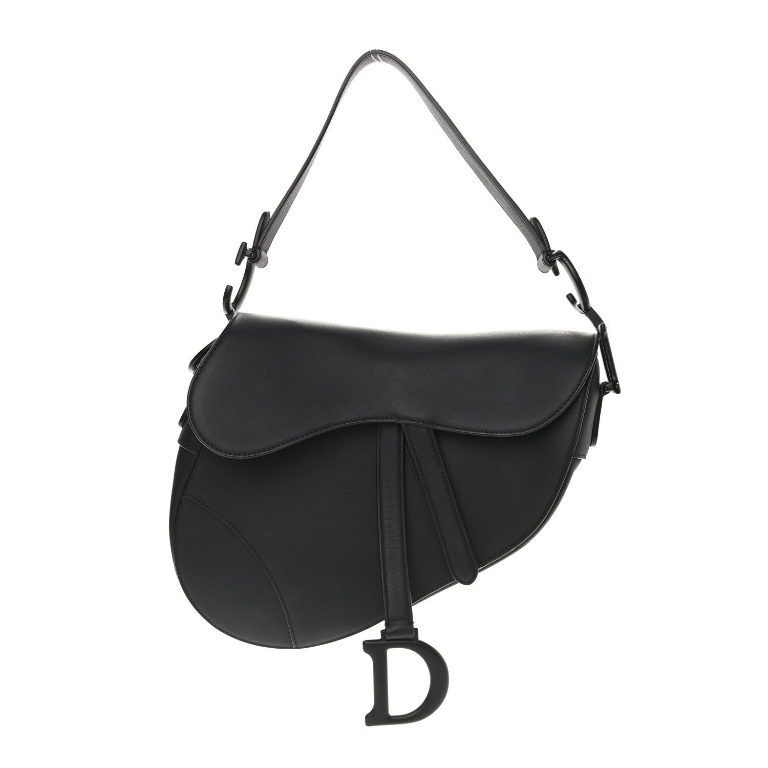 Christian Dior Ultra Matte Calfskin Saddle Bag Black 1 of 12