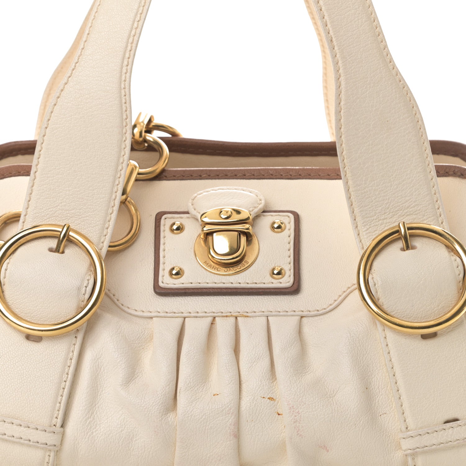 Marc Jacobs Calfskin Bal Harbour Satchel Eggshell 7 of 18