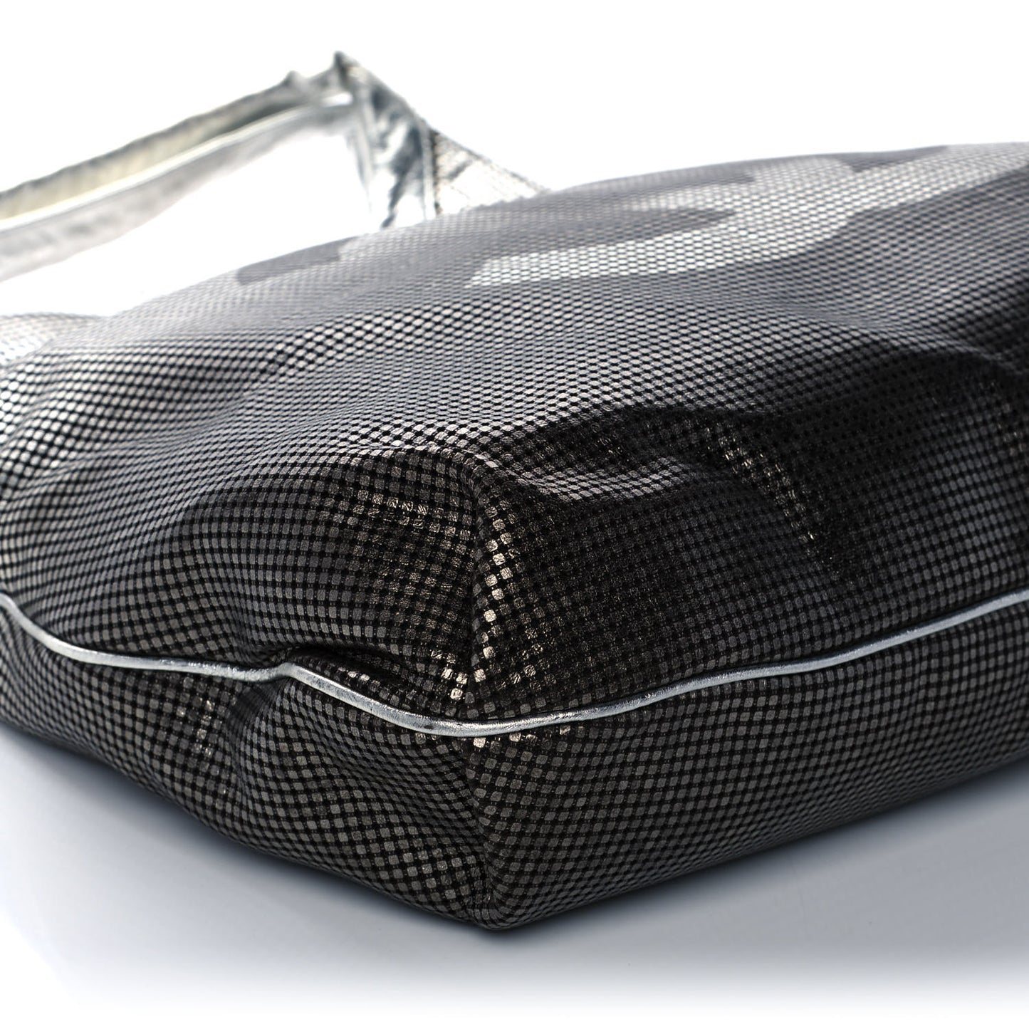 Metallic Perforated Lambskin Hollywood Hobo Silver