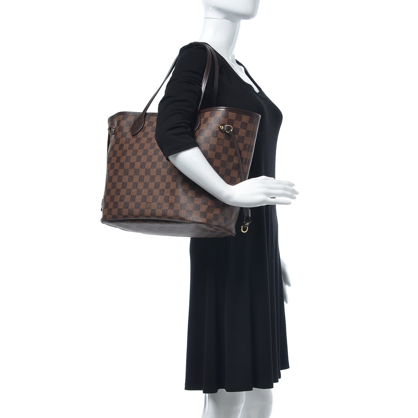 Damier Ebene Neo Neverfull MM Rose Ballerine