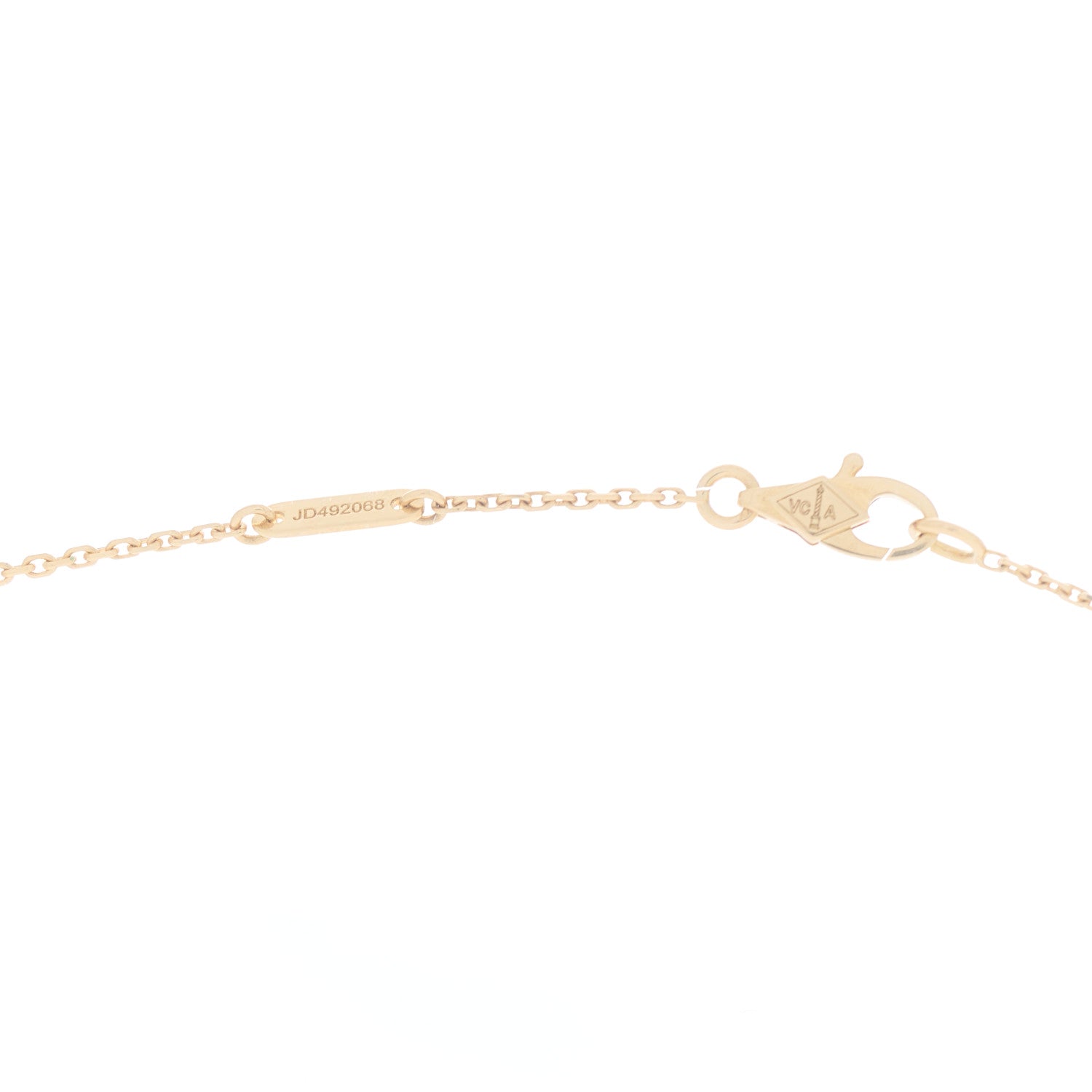 Van Cleef & Arpels 18K Yellow Gold Mother of Pearl Sweet Alhambra Pendant Necklace 3 of 5