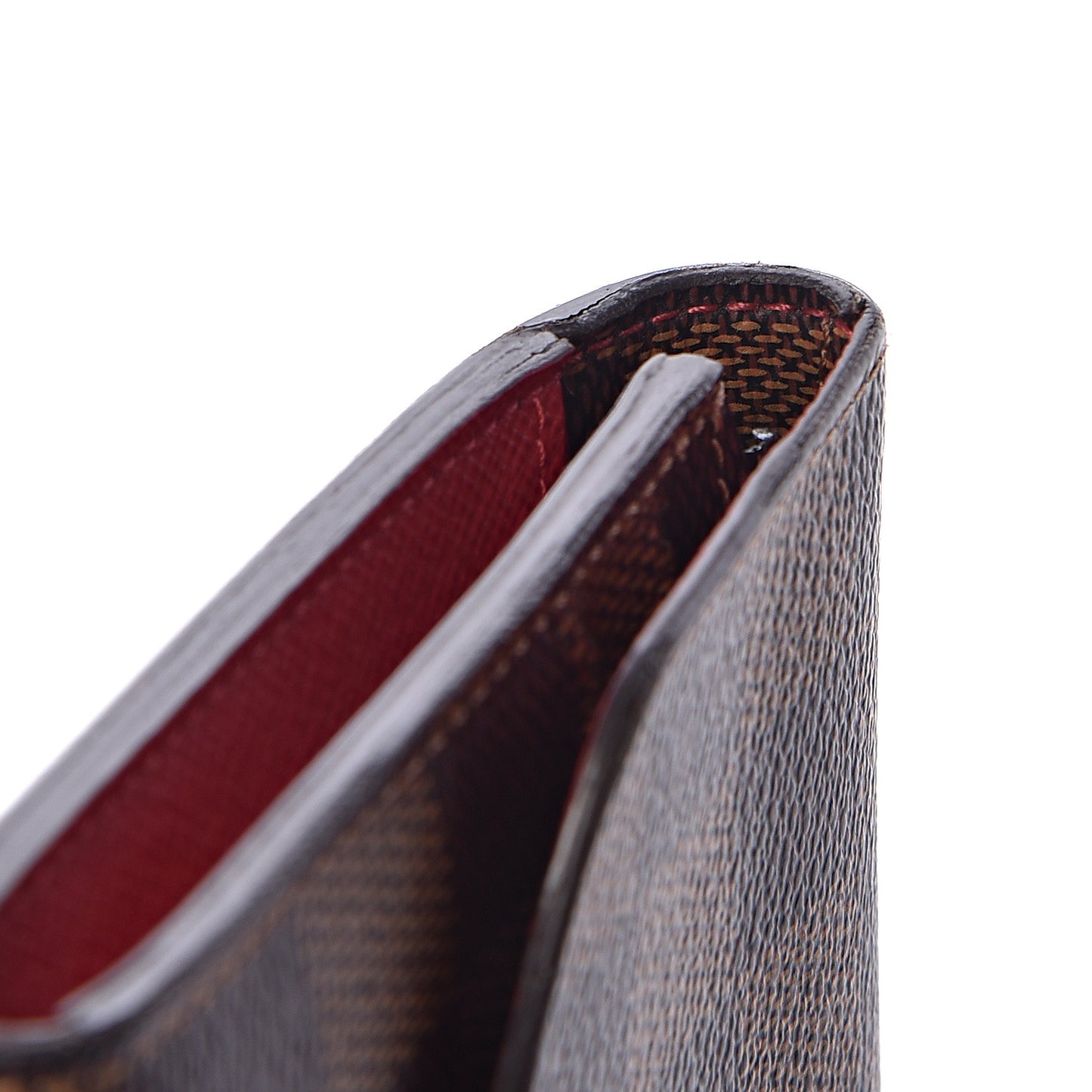 Damier Ebene Emilie Wallet Red