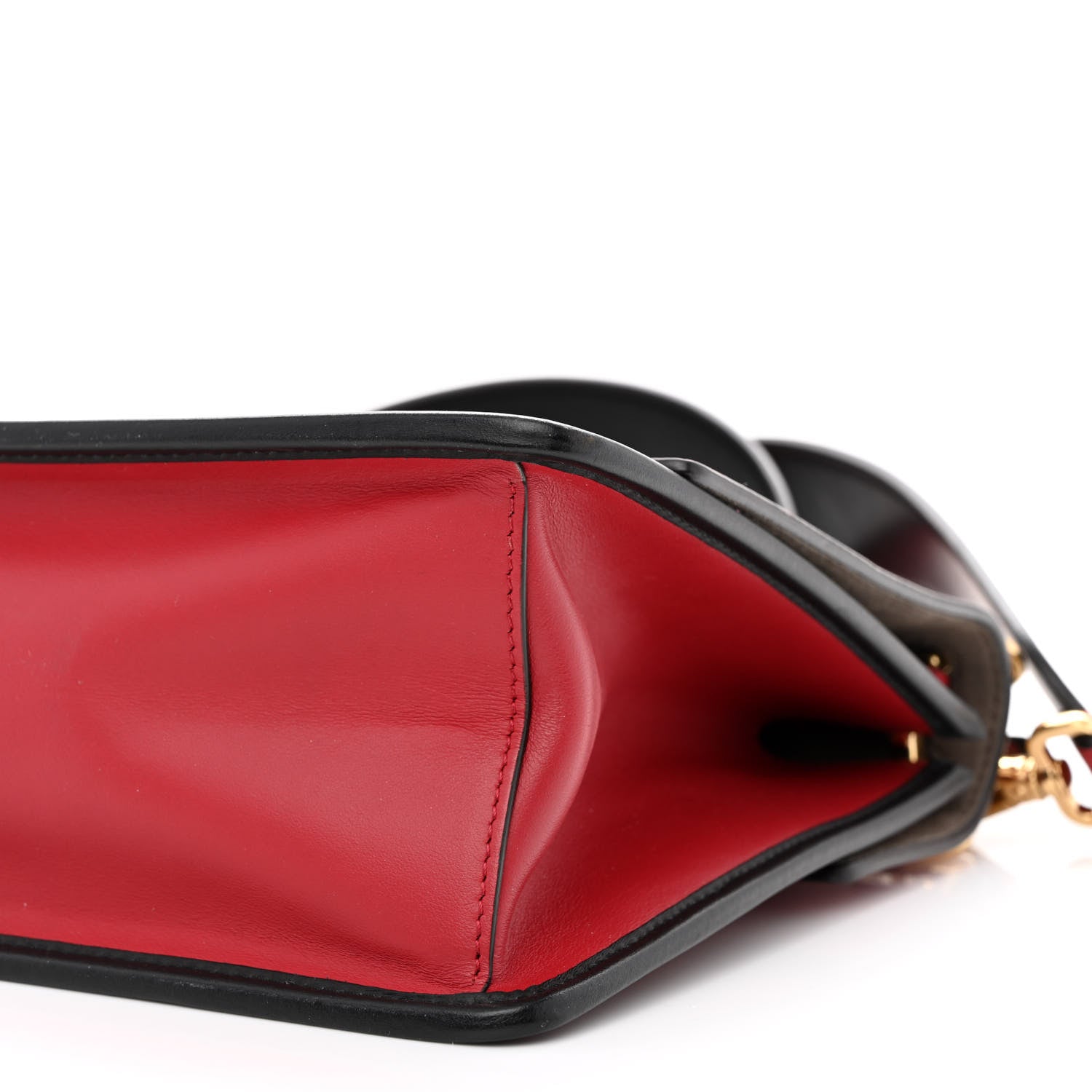 Fendi Vitello Century F is Fendi Bi-Color FF 1974 Embossed Kan I Shoulder Bag Fragola Maya Black 10 of 12