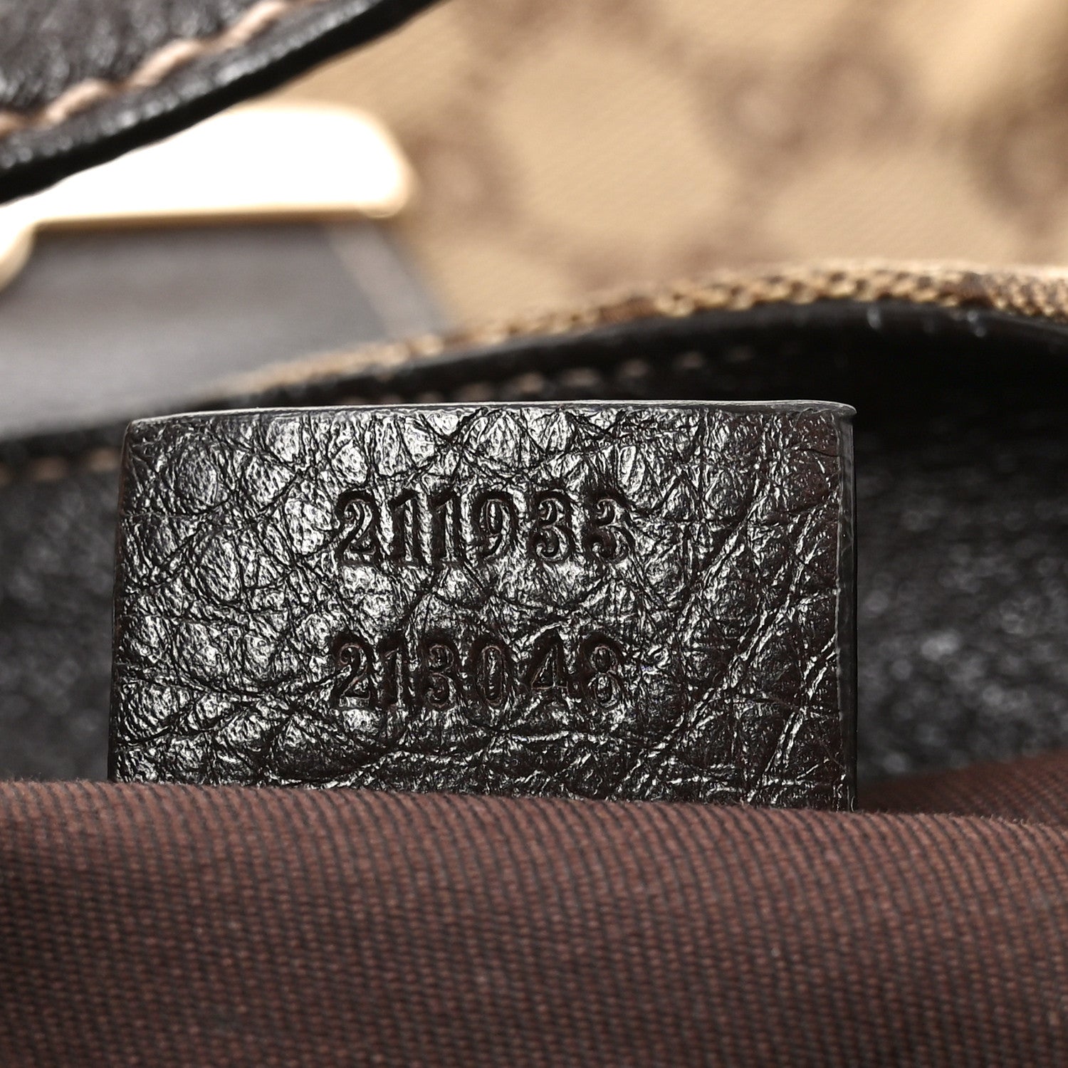 Gucci Monogram Large New Ladies Web Hobo Dark Brown 7 of 10