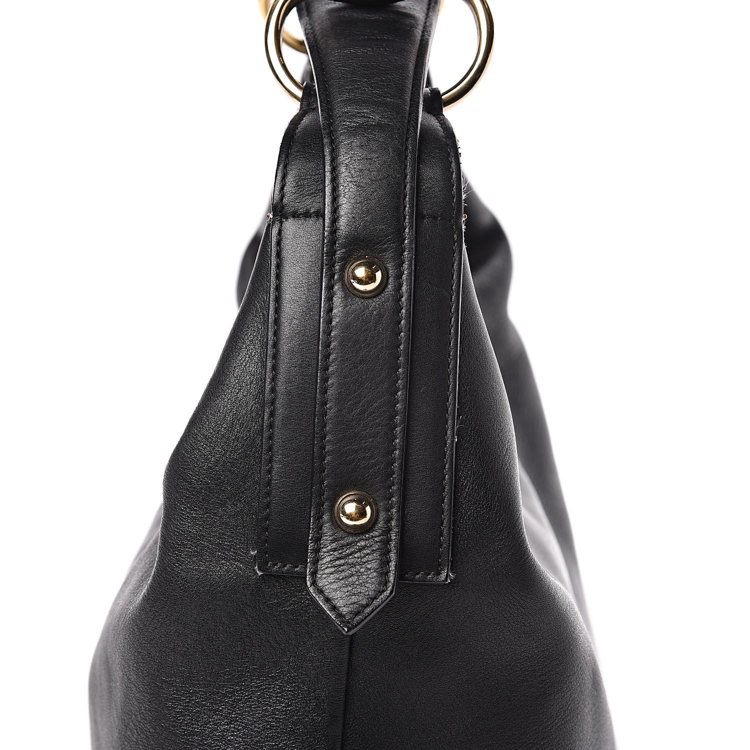 Gucci Calfskin Medium Horsebit Chain Hobo Black 14 of 16
