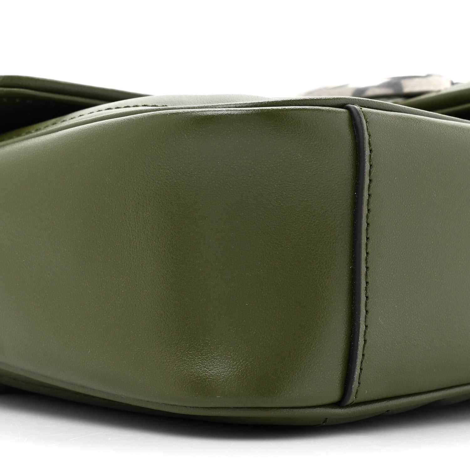 Gucci Calfskin Matelasse Aria Small GG Marmont Shoulder Bag Military Wood 9 of 9