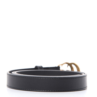 Gucci Moon Calfskin Pearl Double G 20mm Belt 80 32 Black Cream 3 of 6