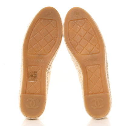 Chanel Macrame Patent CC Espadrilles 37 Beige Ivory 5 of 8