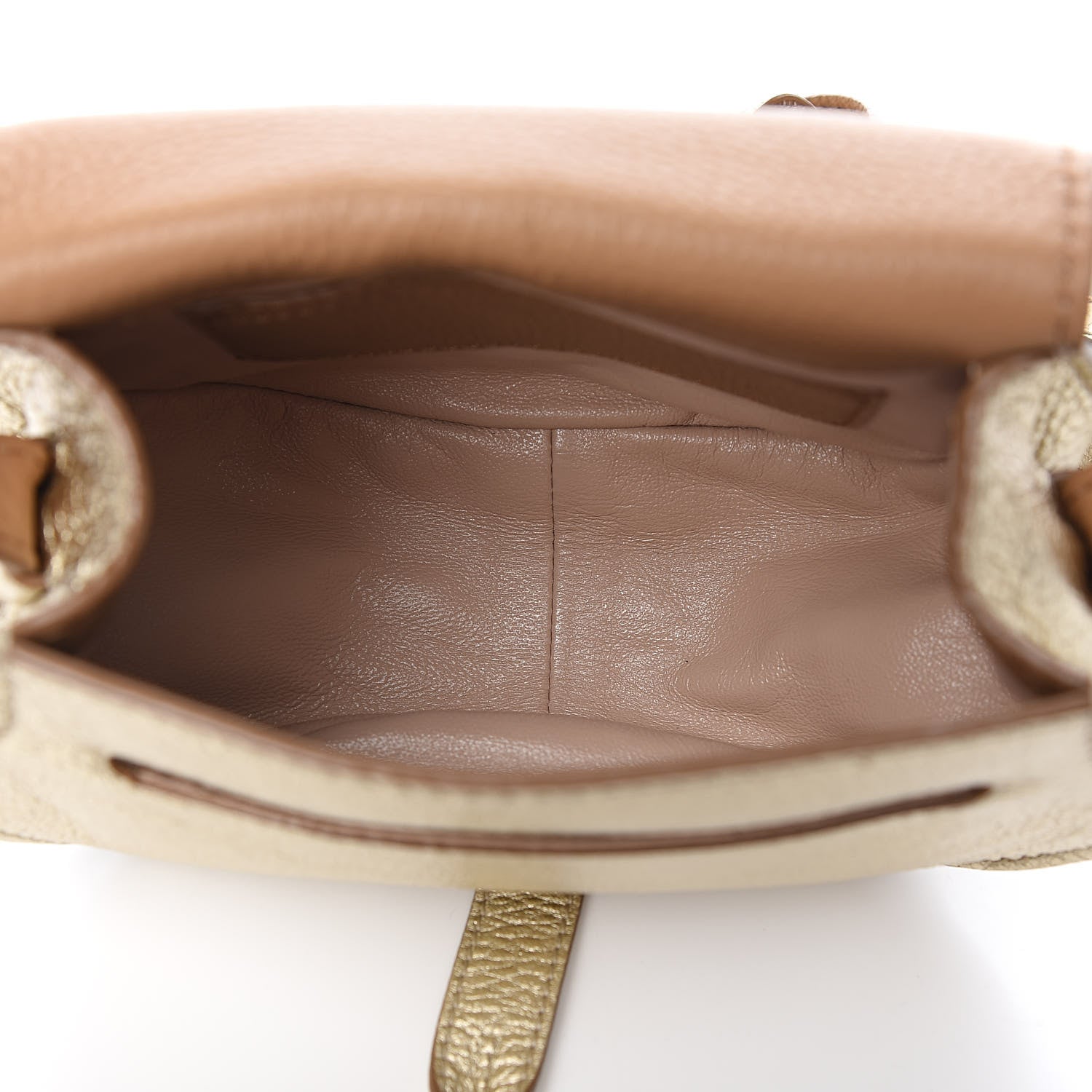 Chloe Metallic Calfskin Mini Marcie Round Crossbody Bag Gold 5 of 11