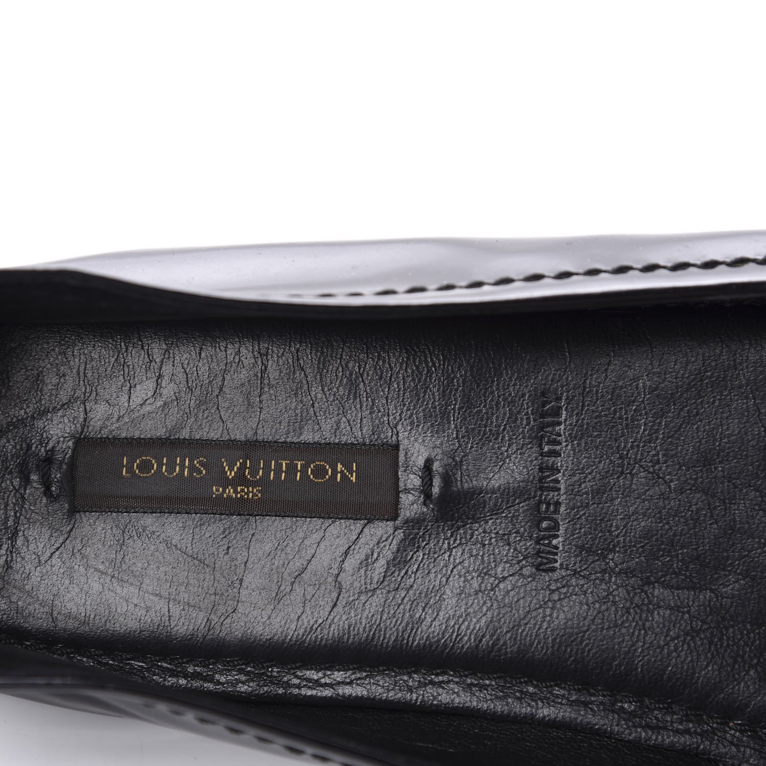 Louis Vuitton Patent Calfskin Oxford Loafers 37.5 Black 7 of 9
